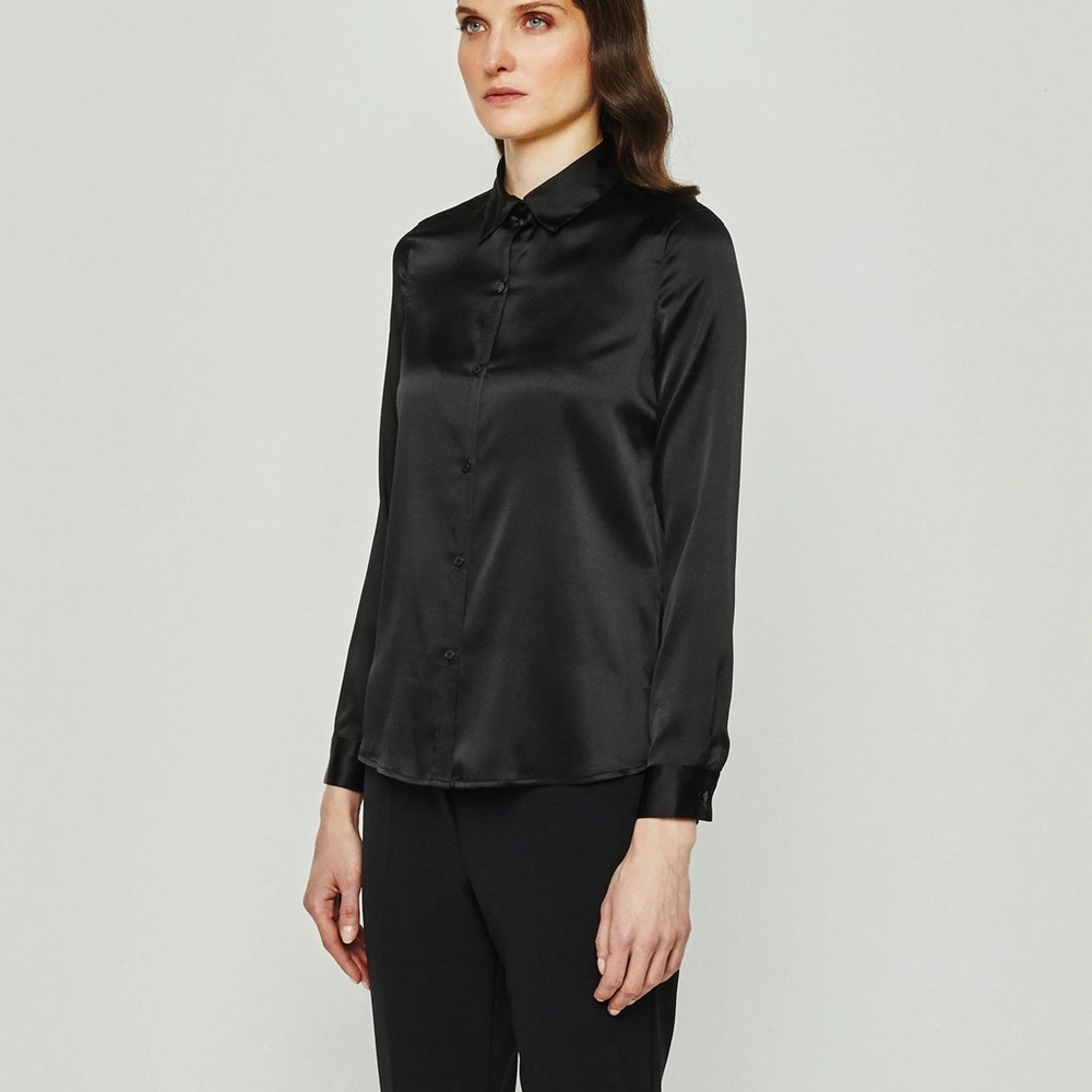 Mirto Black Women's Silk Top